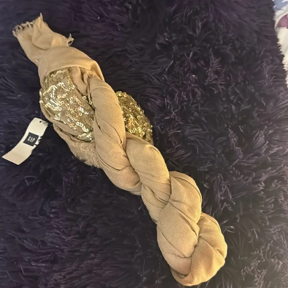 gap gold sequin scarf